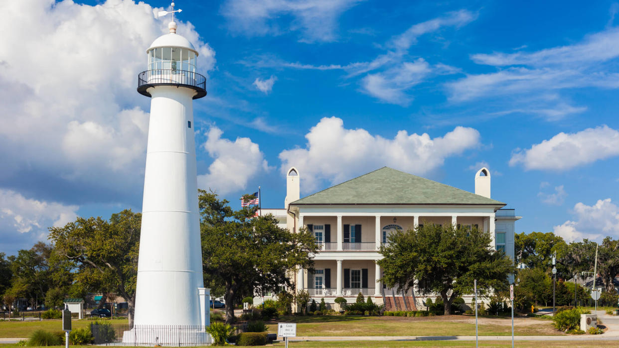 Lighthouse and Visitor Center in Biloxi, Mississippi.