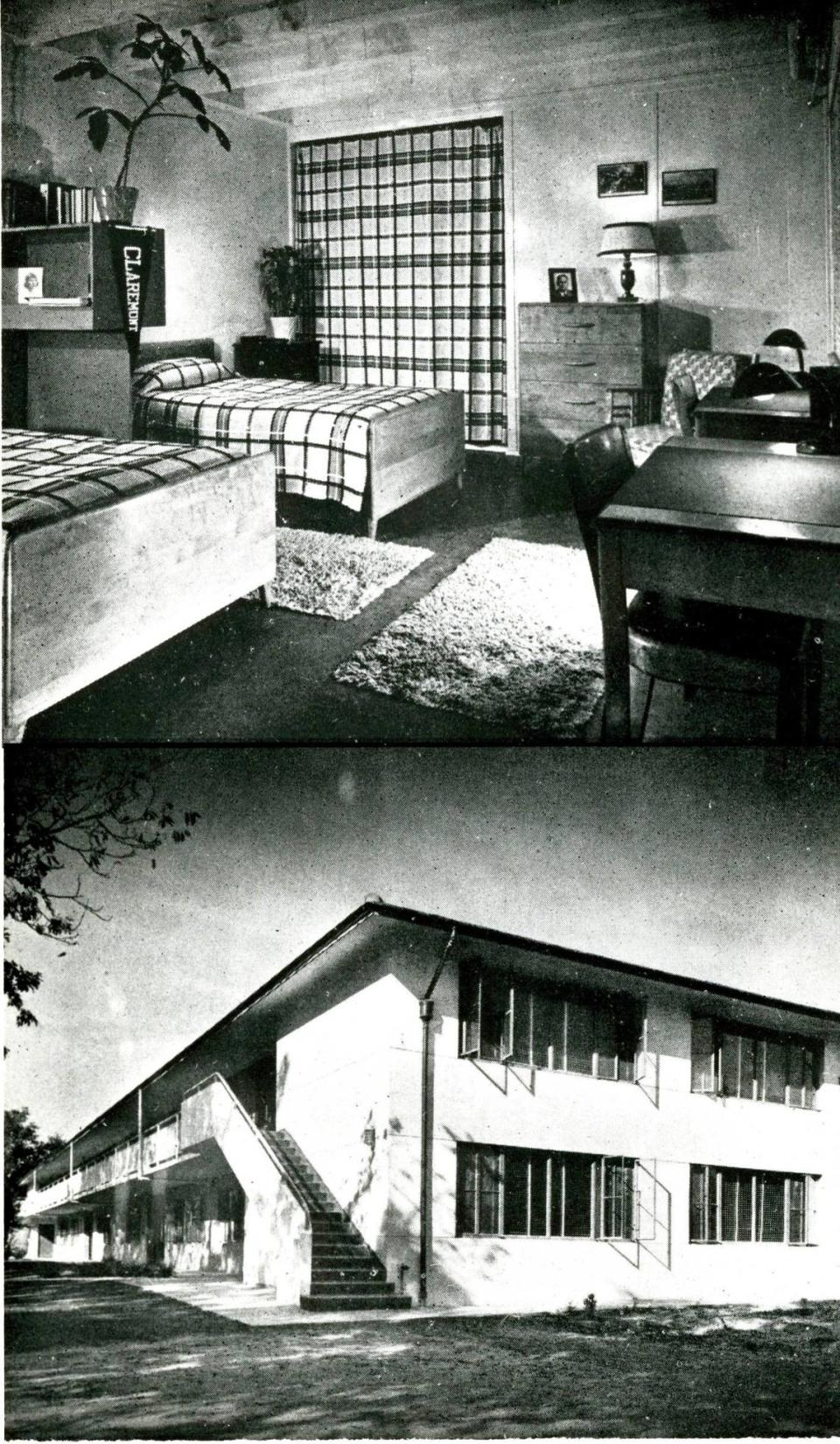 The North Mountain Residence Halls at Cal Poly were based on a design already built at Claremont College. They were rushed into construction when the outbreak of the Korean War removed Camp San Luis hospital housing from Cal Poly’s inventory. Construction started in 1951, and the five buildings were completed for a cost of $250,000 each. They opened in September 1952. Telegram-Tribune/File