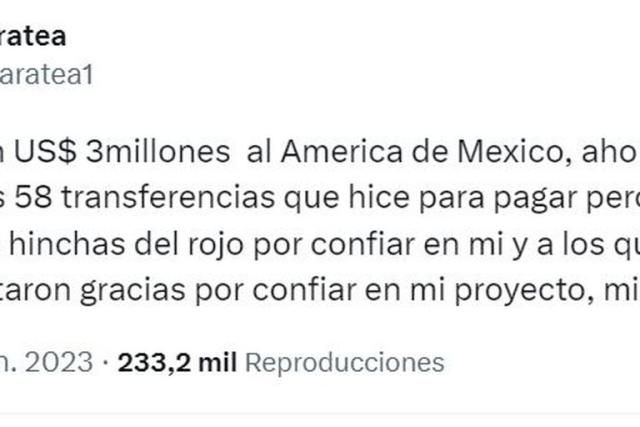 Independiente anunció que ya pagó el primer millón de dólares de la deuda  con el América de México - LA NACION