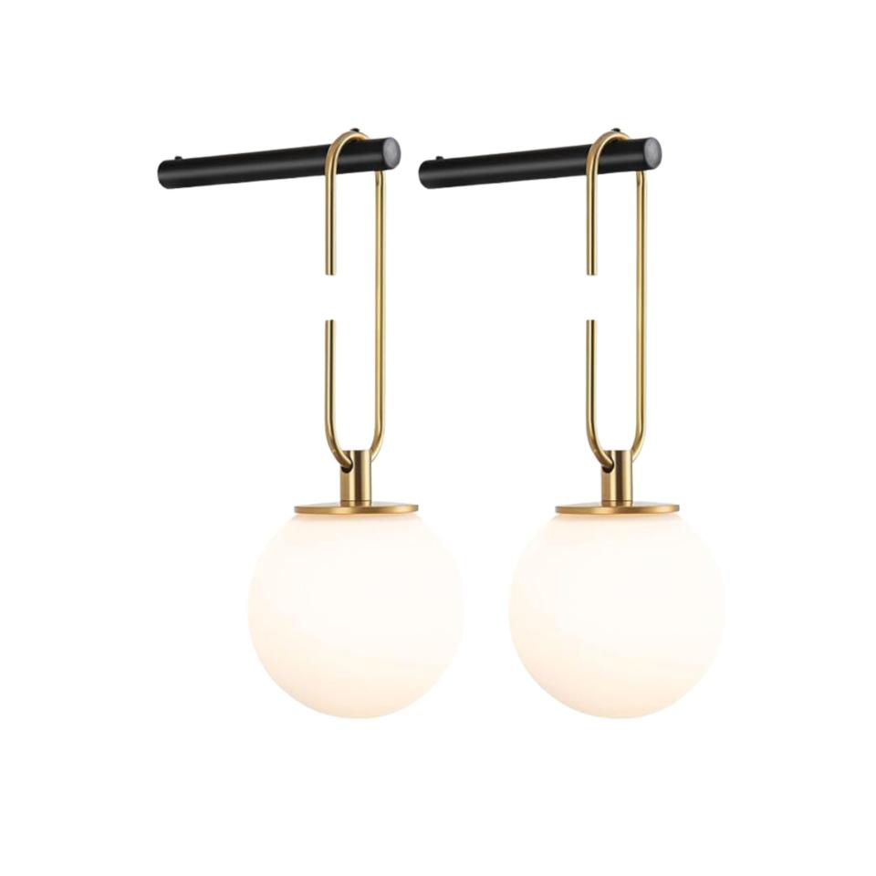 jengush Battery Operated Wall Sconces with black hooks