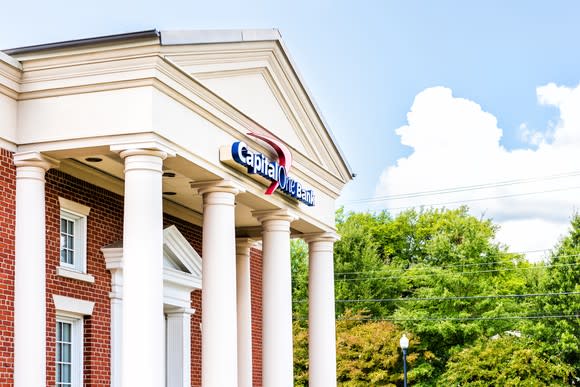 The exterior of a Capital One branch