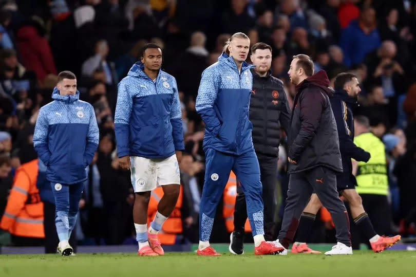 Erling Haaland pictured after Manchester City's Champions League defeat vs Real Madrid