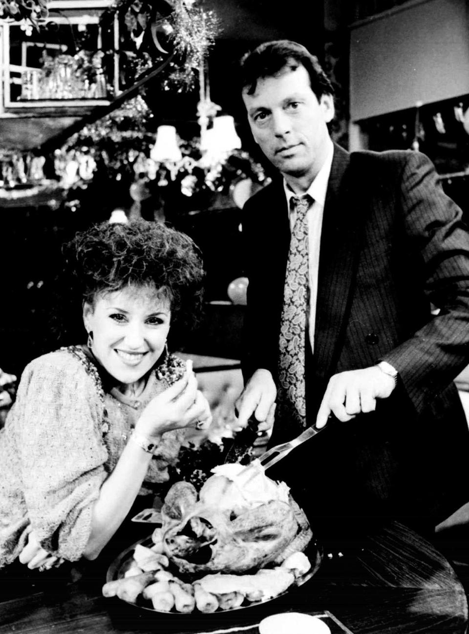 As Den and Angie, Anita Dobson and Leslie Grantham were EastEnders icons (PA)