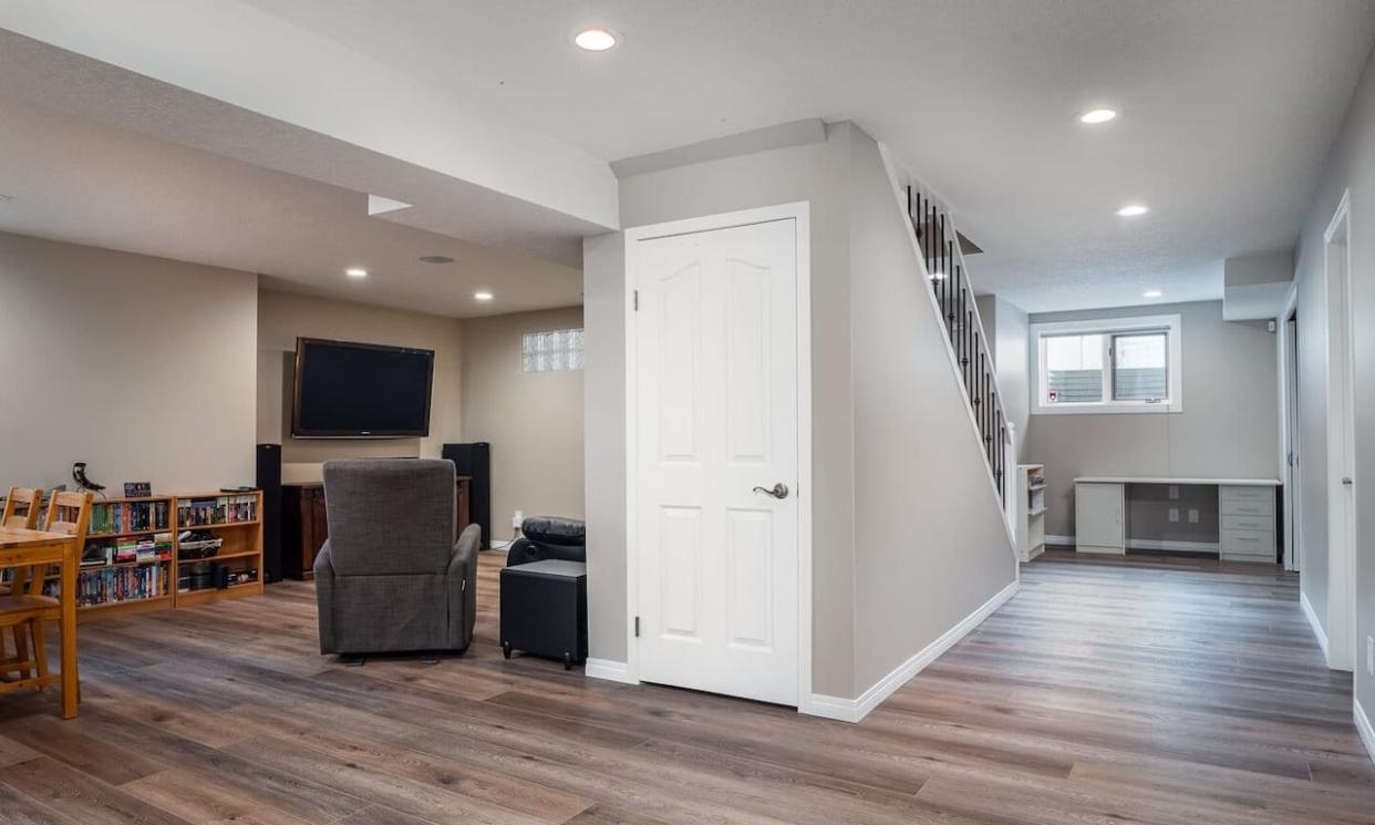 A basement suite in Calgary. In 2018, the city approved blanket rezoning to allow secondary suites citywide. On Monday, council will consider a proposal to re-designate virtually all residential areas to allow for duplexes and row houses.  (Submitted by Andrew Leslie - image credit)