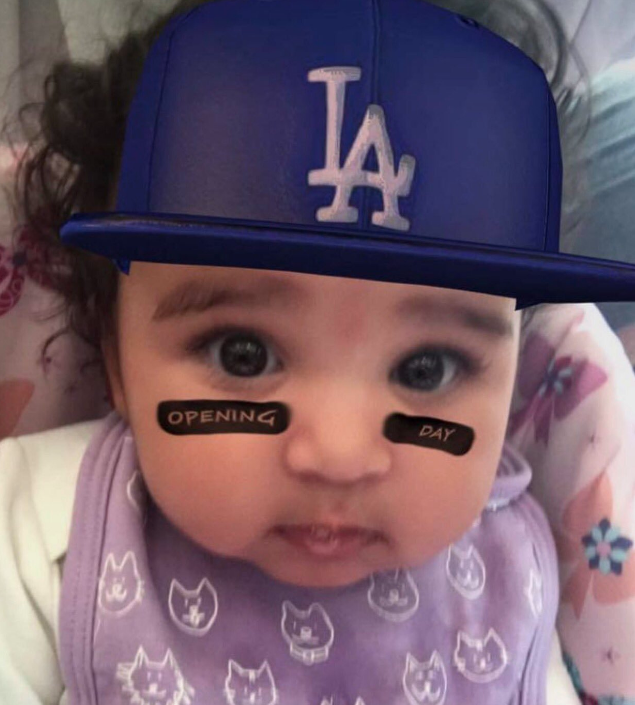 Cute and Adorable Male Baby with New York Yankee Hat Portrait