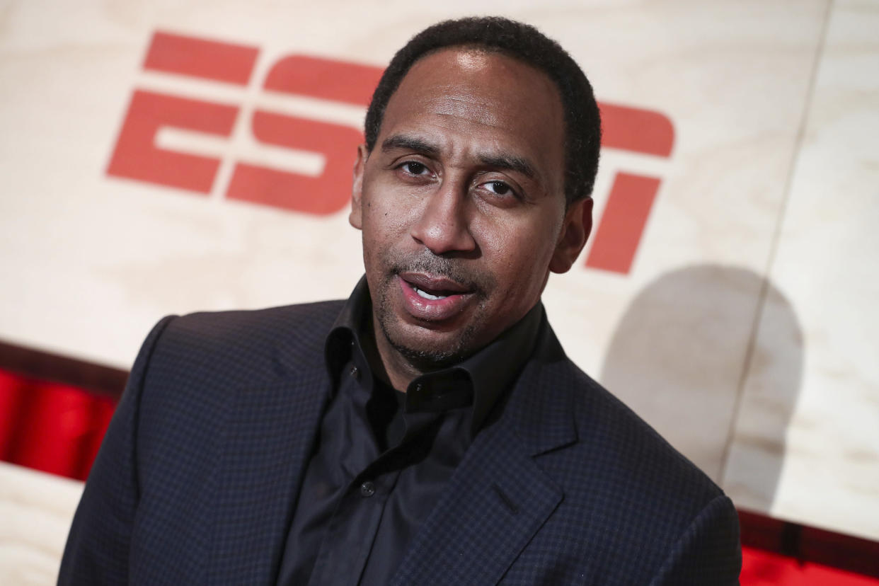 Stephen A. Smith attends ESPN: The Party 2017 held on Friday, Feb. 3, 2017, in Houston, Texas. (Photo by John Salangsang/Invision/AP)