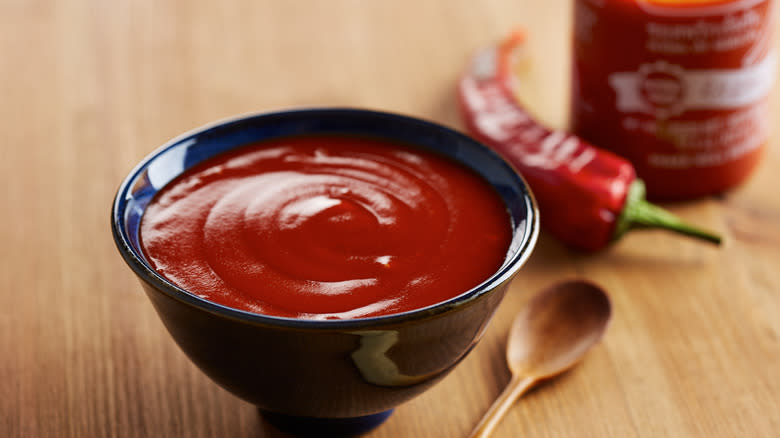 bowl and bottle sriracha