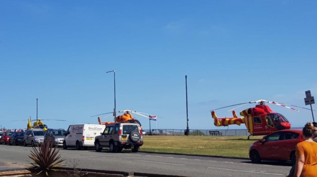 Air ambulance on the scene at Clacton Pier (DANIEL KINGHAM)