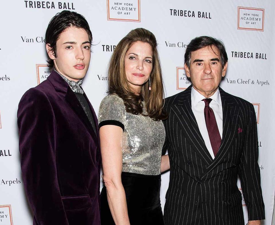 Harry Brant, model Stephanie Seymour and industrialist/businessman Peter M. Brant