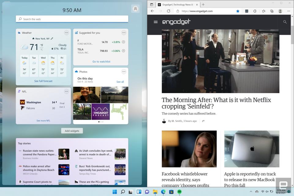 Windows 11 Widgets and edge