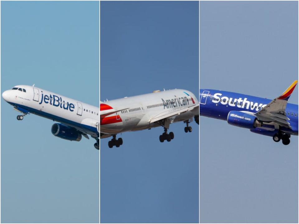 jetblue, american, southwest