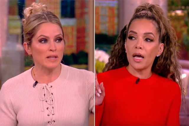 <p>ABC (2)</p> Sara Haines and Sunny Hostin clash on 'The View'