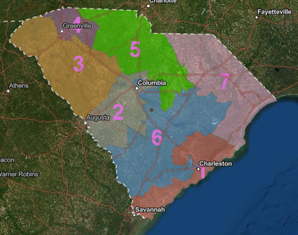 A proposal released by South Carolina’s Senate redistricting committee would correct for population disparities between the 1st and 6th districts, held by Rep. Nancy Mace, R-Daniel Island, and House Majority Whip Jim Clyburn, D-Columbia, respectively.