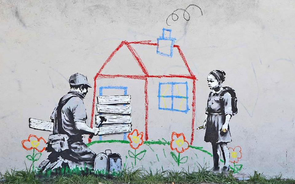 Banksy child house drawing eviction