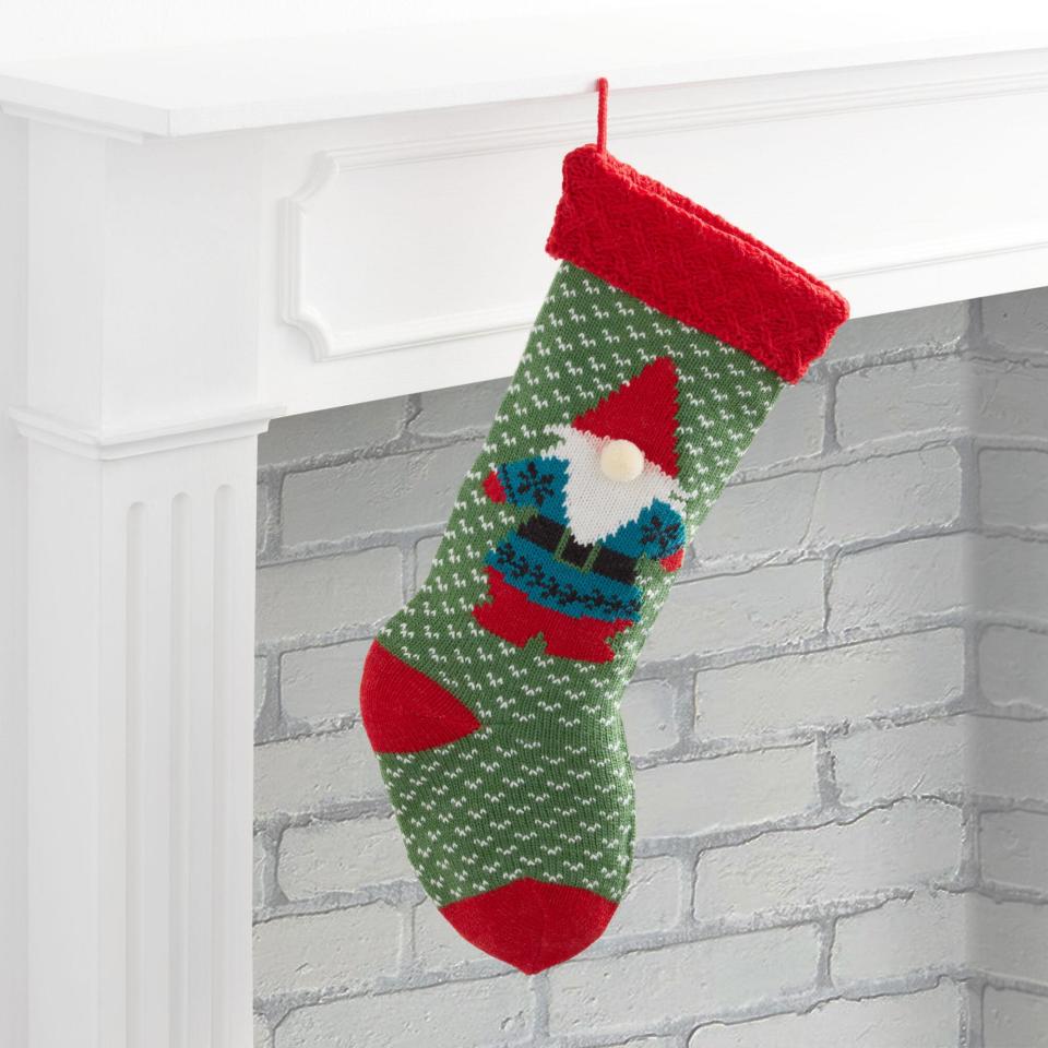 Gnome Knit Christmas Stocking