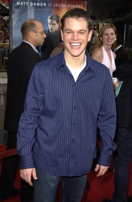 Matt Damon at the LA premiere of The Bourne Identity