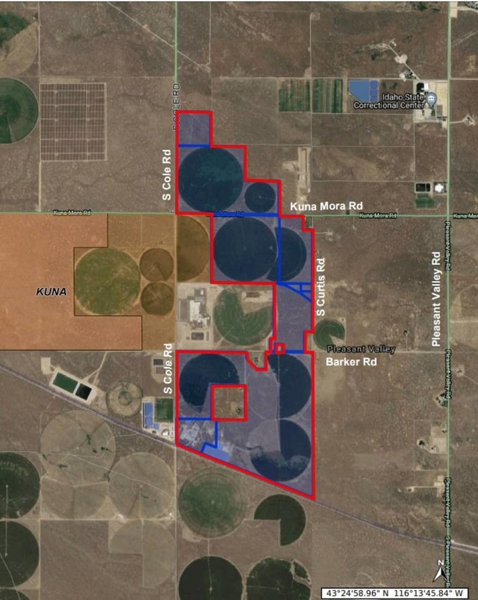 It is unclear what businesses are likely to go into the 1,088 acres annexed into the city of Kuna, but the developer said at least one industrial user was interested in locating at the southwest corner.