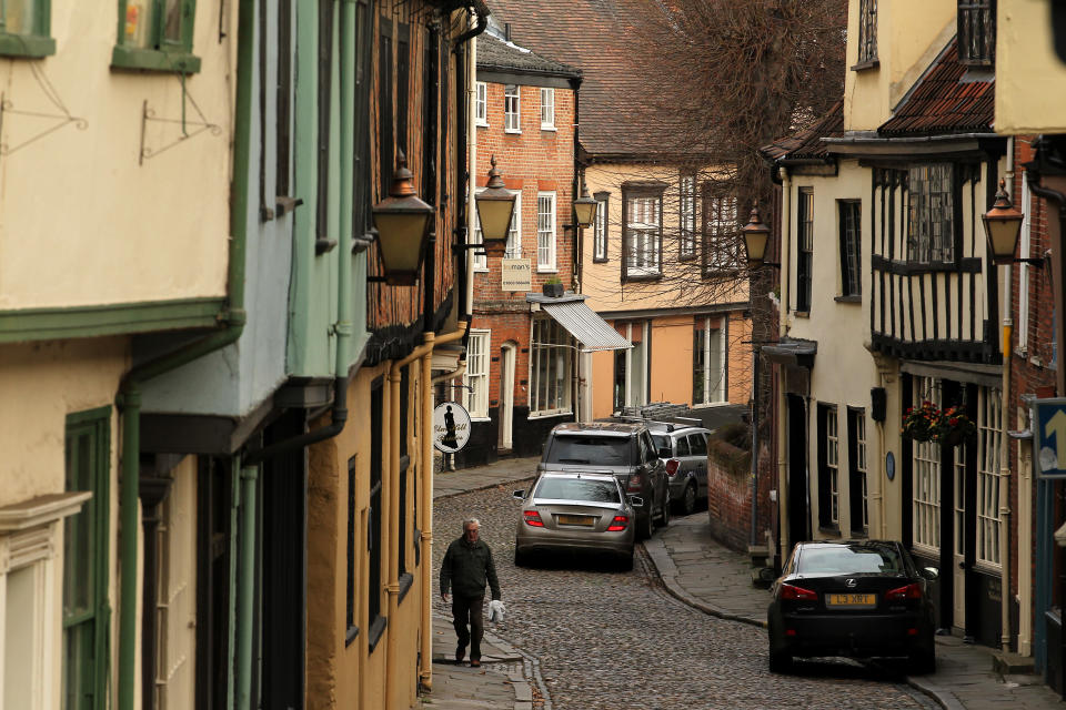 A general view of the Elm Hill area of Norwich.