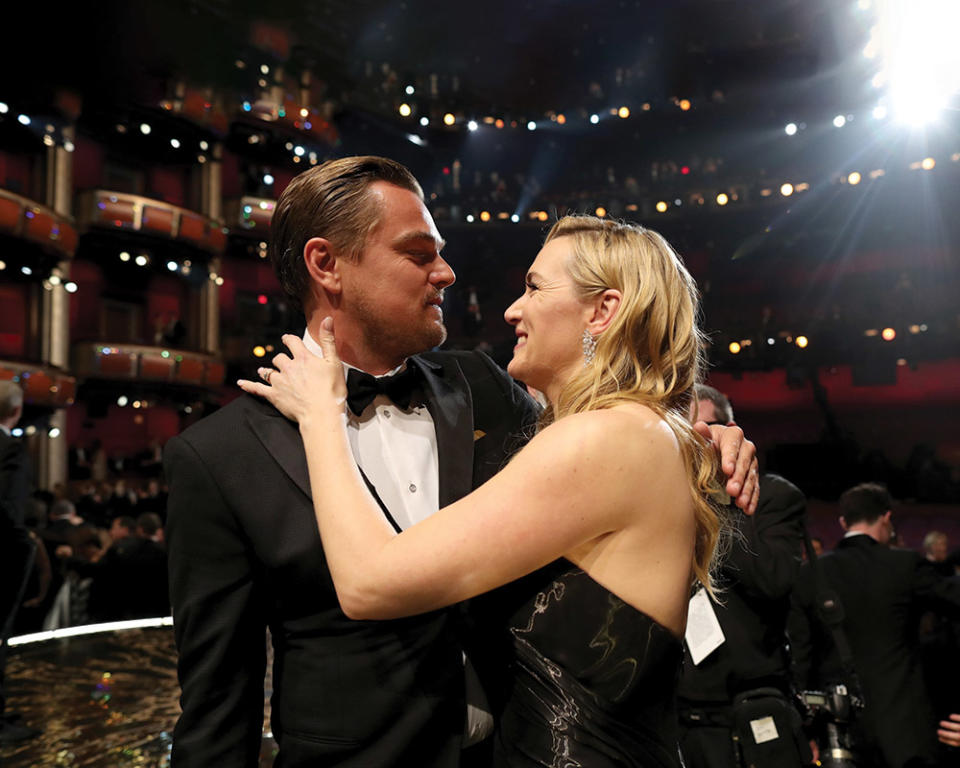 DiCaprio and Winslet at the 2016 Oscars, 18 years after Titanic won