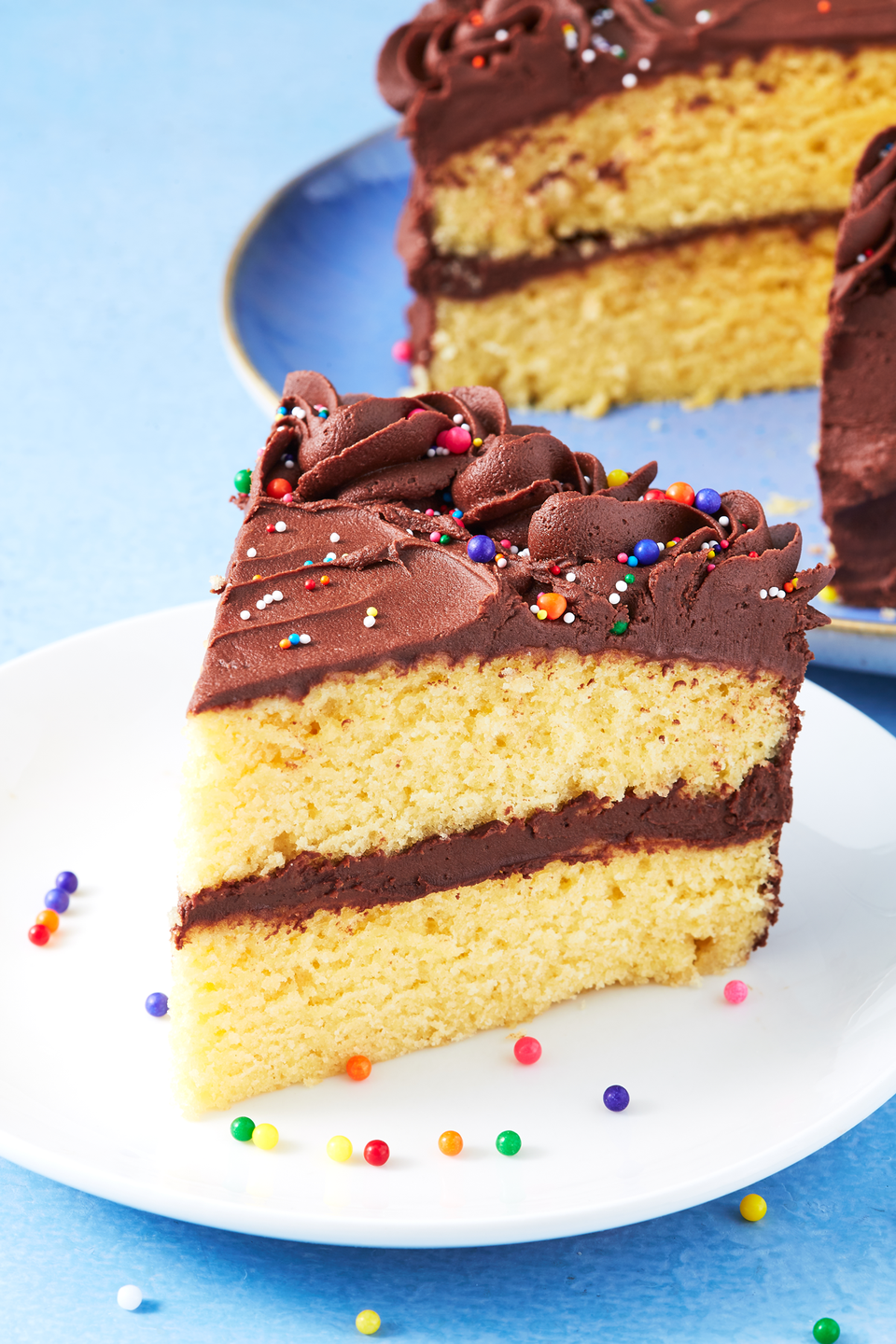 <p>If you grew up having yellow cake for every birthday, this recipe will take you back. Ever wondered what yellow cake actually<em> is</em>? It's basically a vanilla cake made with extra egg yolks, which make the cake perfectly dense with a super-rich flavor. It's a step above regular vanilla cake and pairs perfectly with a thick, fudgy chocolate frosting.</p><p>Get the <strong><a href="https://www.delish.com/cooking/recipe-ideas/a27044802/yellow-cake-recipe/" rel="nofollow noopener" target="_blank" data-ylk="slk:Yellow Cake recipe;elm:context_link;itc:0;sec:content-canvas" class="link ">Yellow Cake recipe</a></strong>. </p>