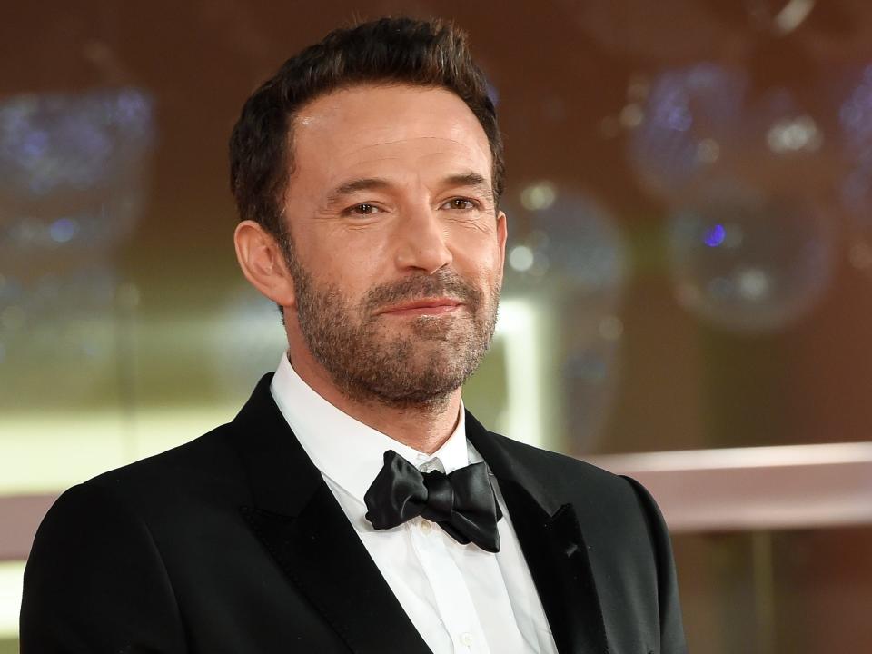 Ben Affleck wearing a tuxedo at the 2021 Venice Film Festival.