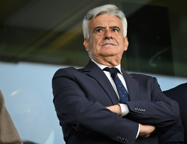 El presidente de la Real Federación de Fútbol, Pedro Rocha, en un partido de la Liga de Naciones femenina entre España y Suecia, el 22 de septiembre de 2023 en Gotemburgo (Jonathan Nackstrand)