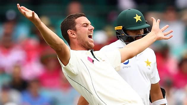 Hazlewood's appeal seen from another angle. Pic: Getty