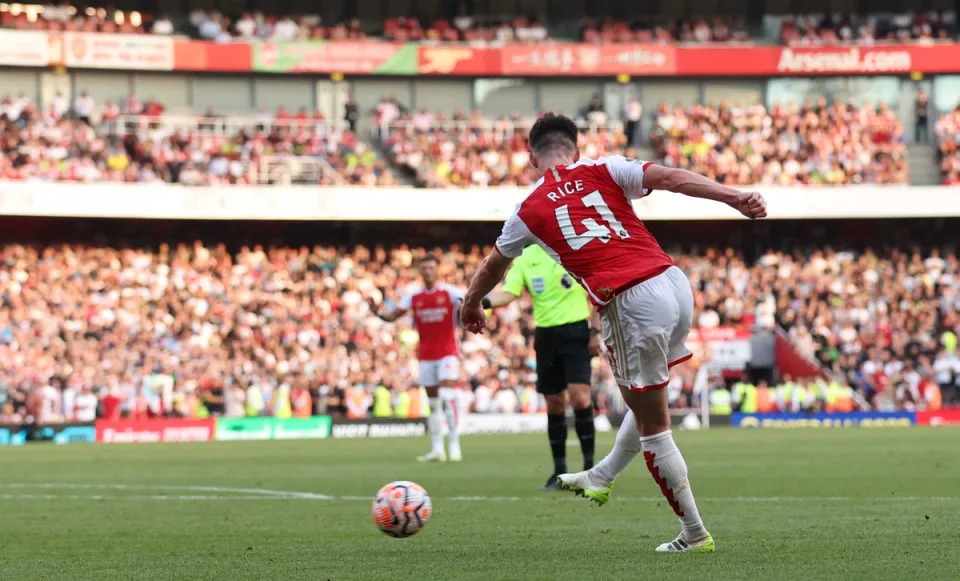 Declan Rice fired home the decisive strike late on (REUTERS)