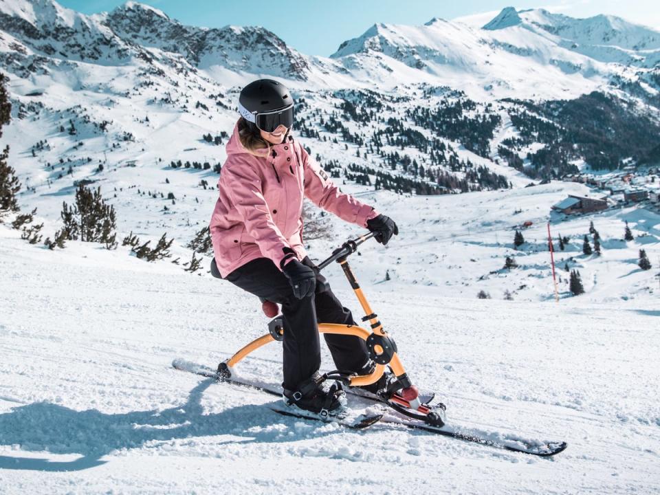 Snowbikes are great alternatives for those who aren’t too experienced on skis or snowboards (Obertauern tourism)