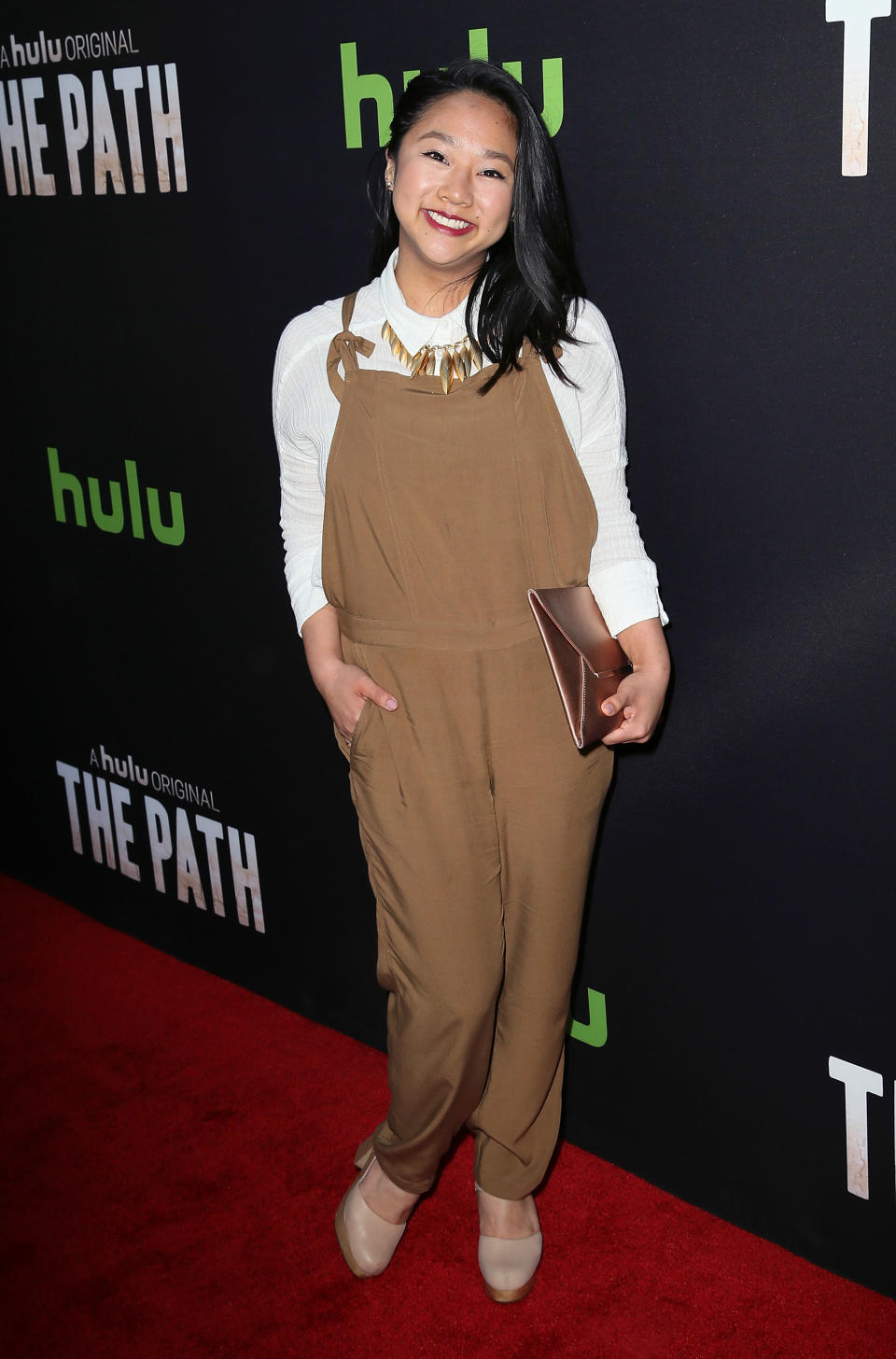 Stephanie Hsu attends the premiere of Hulu's "The Path" at ArcLight Hollywood