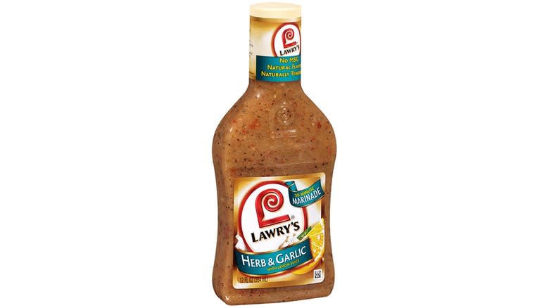 Bottle of Lawry's Herb & Garlic Marinade 