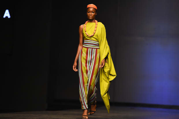 A look from a fashion show in Lagos, Nigeria in 2018. Photo: PIUS UTOMI EKPEI/AFP/Getty Images