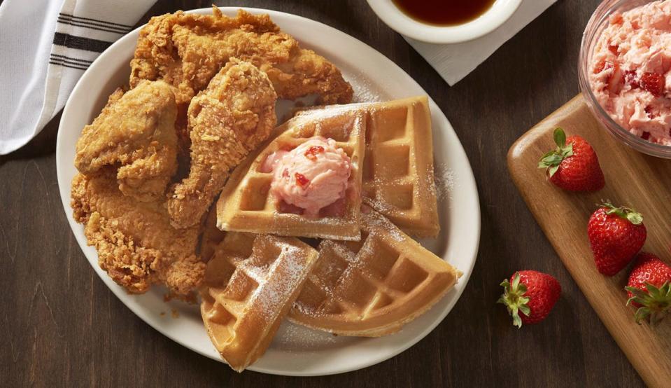 Chicken and Waffles is among the most popular signature breakfasts at Metro Diner, which has multiple locations throughout the Jacksonville area and beyond.