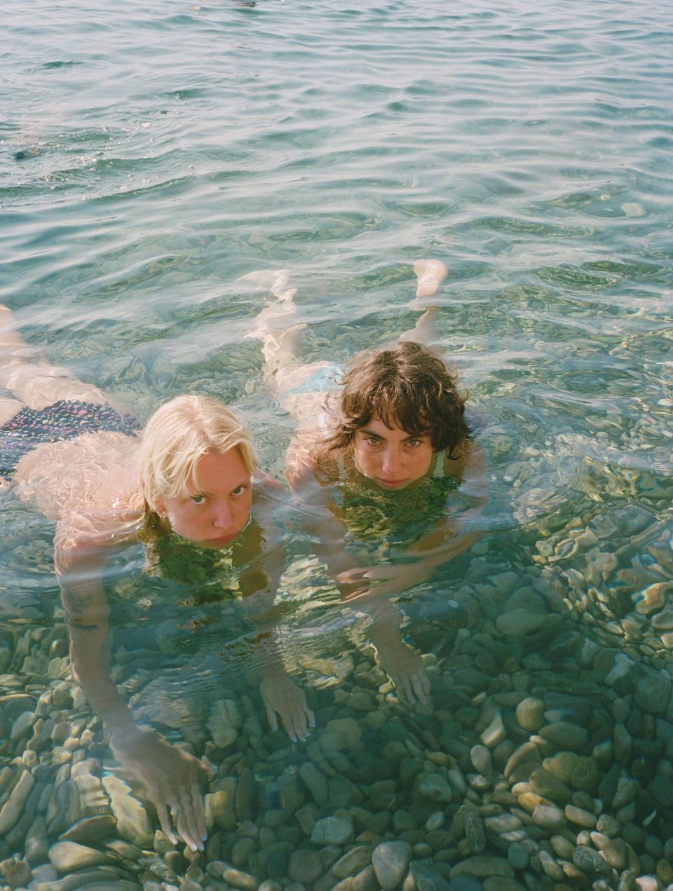 Swimming in the Baie du Soleil during our last days in the south.