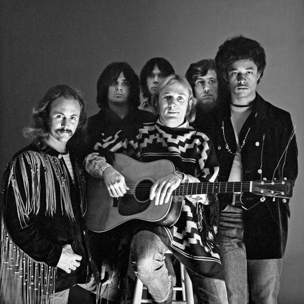 David Crosby, Dallas Taylor, Neil Young, Stephen Stills, Graham Nash and Greg Reeves in Crosby, Stills, Nash & Young<p>Jack Robinson/Hulton Archive/Getty Images</p>