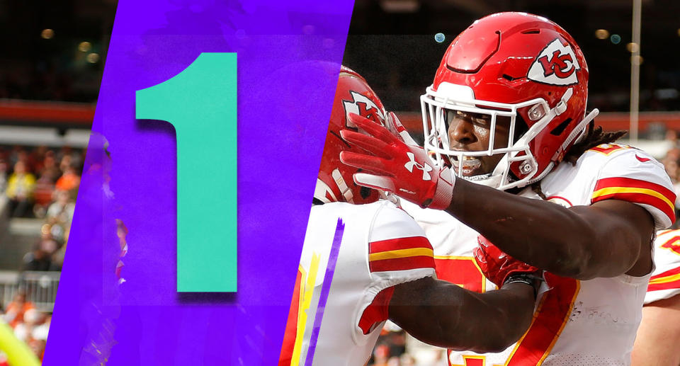 <p>When you review the totality of the Saints’, Rams’ and Chiefs’ resumes, K.C. earned this ranking. The Chiefs are No. 1 for now, though the margin is razor-thin among the top three teams. (Kareem Hunt, Tyreek Hill) </p>