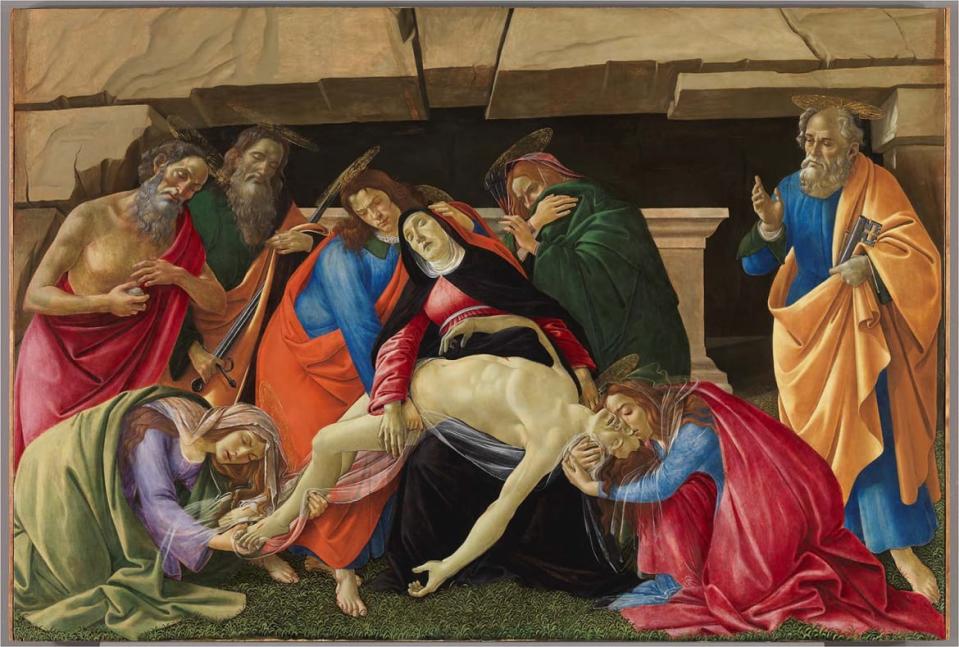 <div class="inline-image__caption"><p>Sandro Botticelli's "The Lamentation of Christ" used egg tempera as a medium. </p></div> <div class="inline-image__credit">Bavarian State Painting Collections, Munich</div>