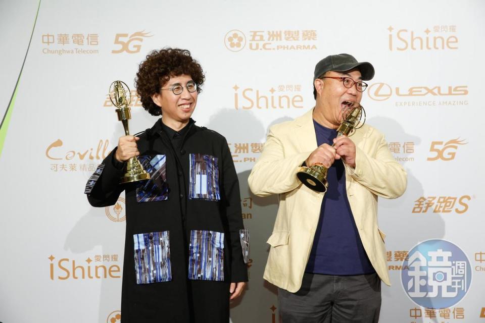 《我在市場待了一整天》製作人劉志雄(右)二度得獎，致詞共花了9分鐘被罵翻。
