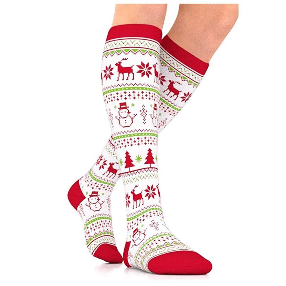 5) Go2Socks Holiday Christmas Compression Socks