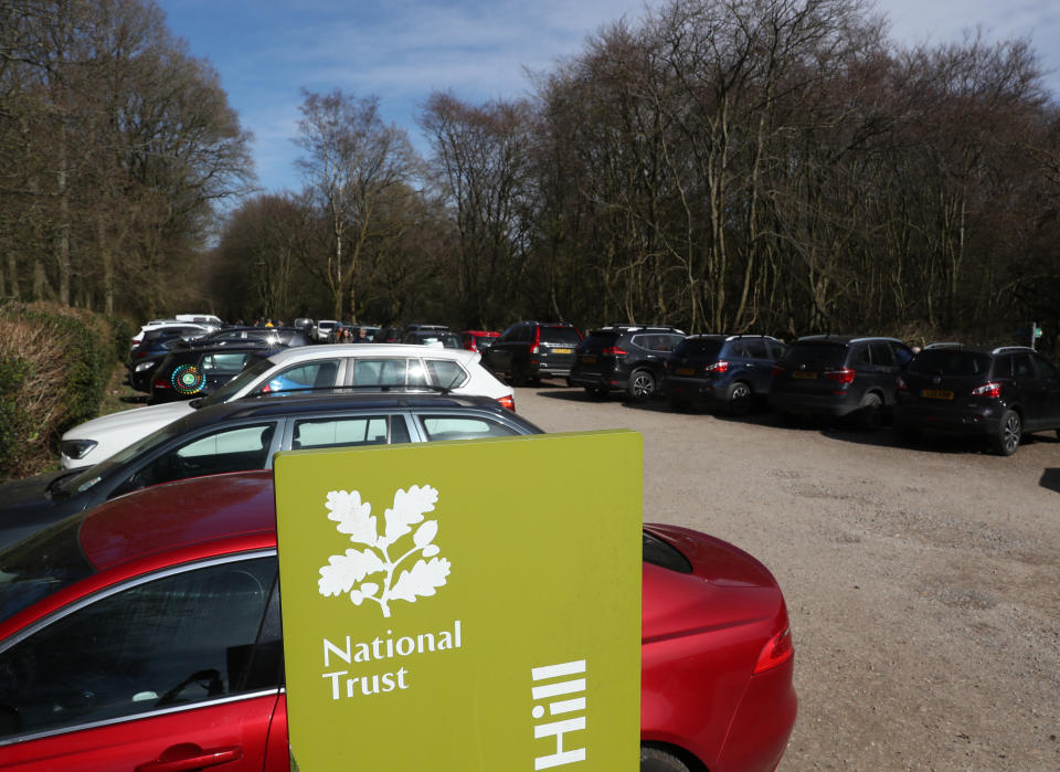 AYLESBURY VALE, ENGLAND - MARCH 22: A full car park at Coombe Hill which is owned by the National Trust on March 22, 2020 in Aylesbury Vale, Buckinghamshire. - Coronavirus (COVID-19) has spread to at least 188 countries, claiming over 13,000 lives and infecting more than 300,000 people. There have now been 5,018 diagnosed cases in the UK and 240 deaths. (Photo by Catherine Ivill/Getty Images)