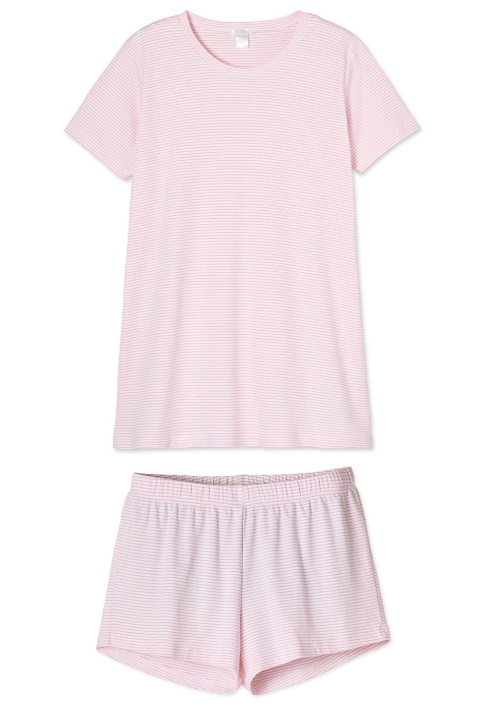 Pima Maternity Weekend Shorts Set in Lily