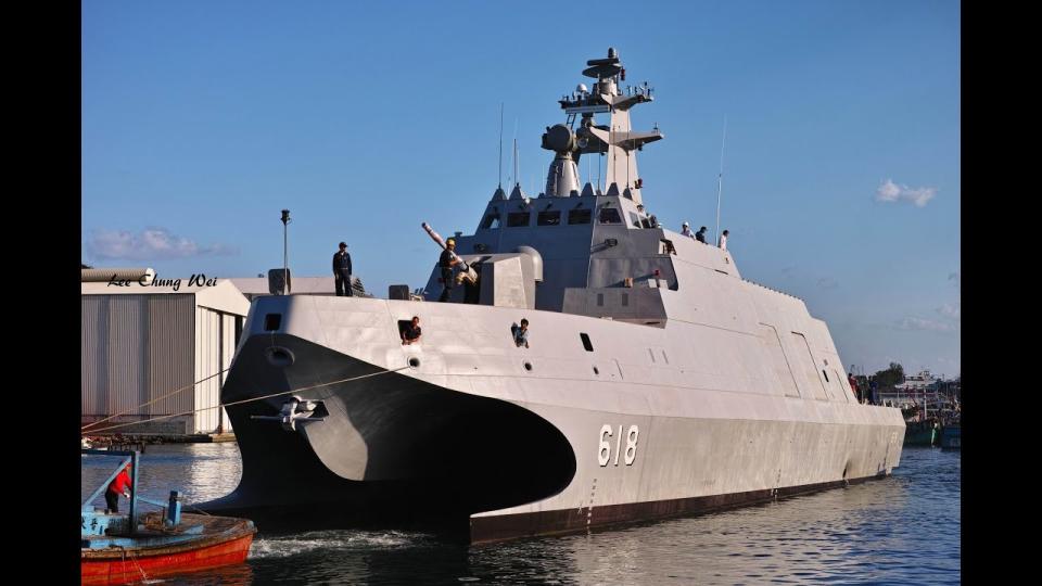 海軍新式飛彈巡邏鑑沱江級艦，是台灣自行研製的戰鬥艦艇。翻攝台灣海軍官網
