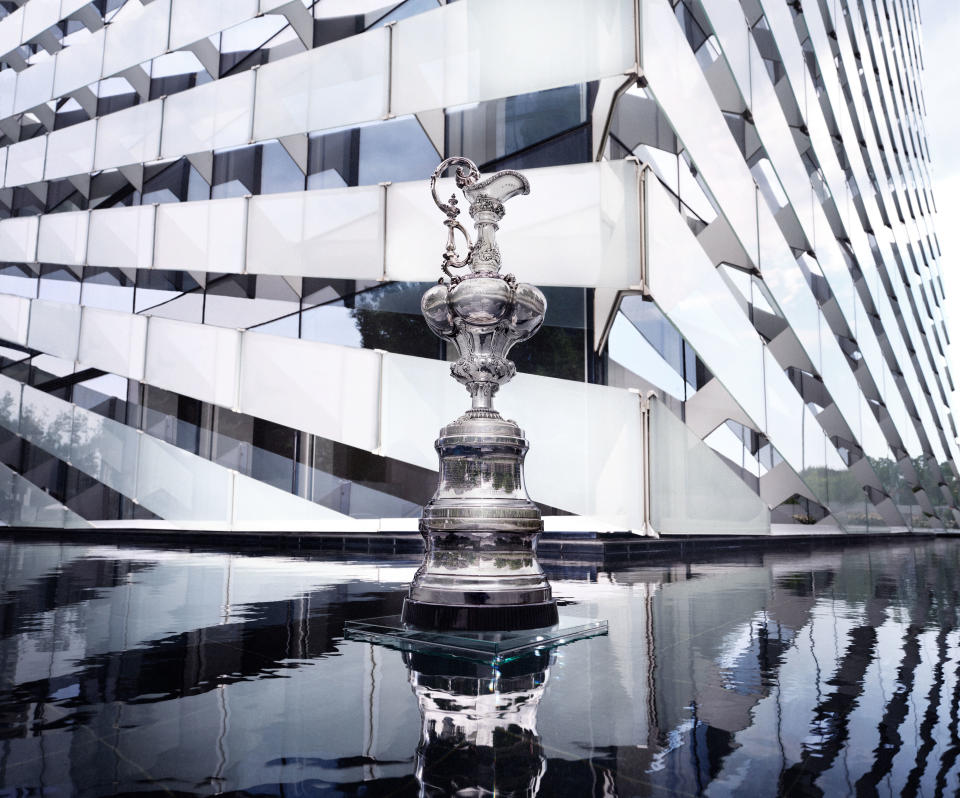 The America's Cup trophy.
