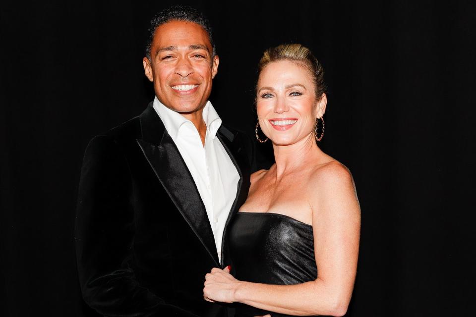 <p>River Callaway/Variety via Getty</p> T.J. Holmes (left) and Amy Robach photographed on Dec. 1, 2023 in Los Angeles