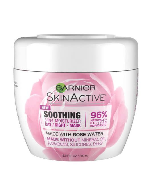3) Garnier SkinActive 3-in-1 Face Moisturizer with Rose Water