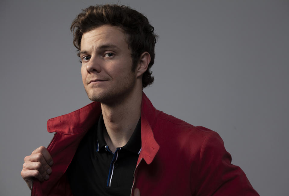 This Dec. 3, 2019 photo shows actor Jack Quaid posing for a portrait in Los Angeles. Quaid was named one of the breakthrough artists of the year by the Associated Press. (Photo by Rebecca Cabage/Invision/AP)