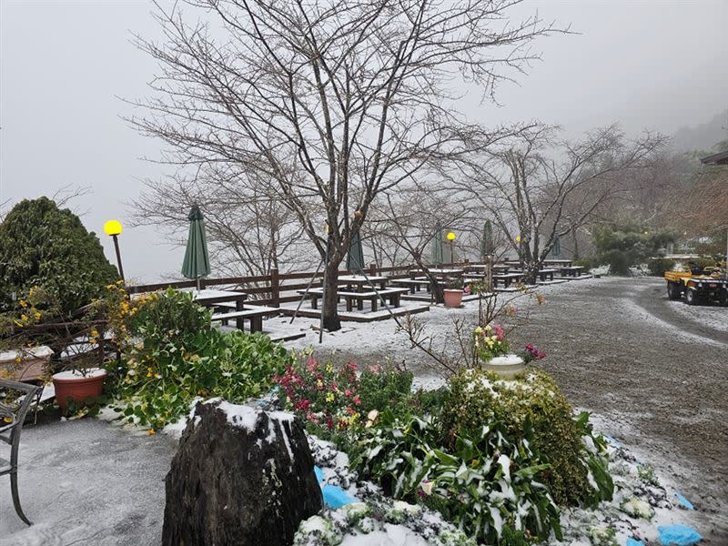 寒流凍全台，更有地區出現下雪。（圖／翻攝畫面）