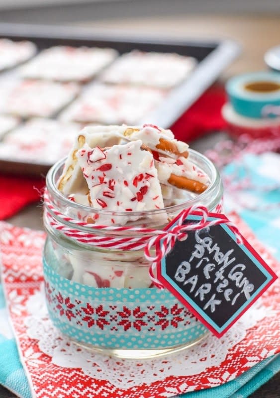 <p>Inside Bru Crew Life</p><p>Pretzels add a salty addition to a classic holiday flavor.</p><p><strong>Get the recipe: <a href="https://insidebrucrewlife.com/candy-cane-pretzel-bark/#" rel="nofollow noopener" target="_blank" data-ylk="slk:Candy Cane Pretzel Bark;elm:context_link;itc:0;sec:content-canvas" class="link rapid-noclick-resp">Candy Cane Pretzel Bark</a></strong></p>