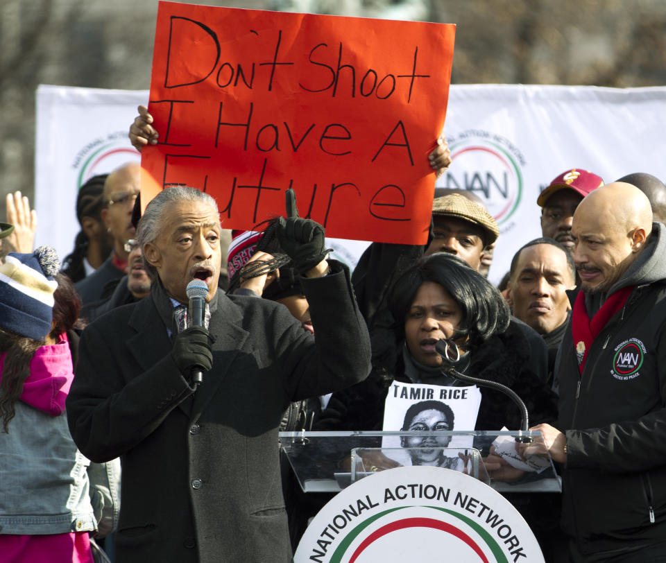 On Nov. 22, 12-year-old Tamir Rice was shot by police in Cleveland who were responding to reports of someone with a gun. The weapon he had in his hand was a pellet gun.  Rice died a day later in the hospital. <a href="http://www.huffingtonpost.com/2014/11/26/tamir-rice-video-shows-co_n_6227552.html" target="_blank">Video footage</a> released by police showed that Timothy Loehmann, the officer who killed Rice, shot him within two seconds of exiting his car.