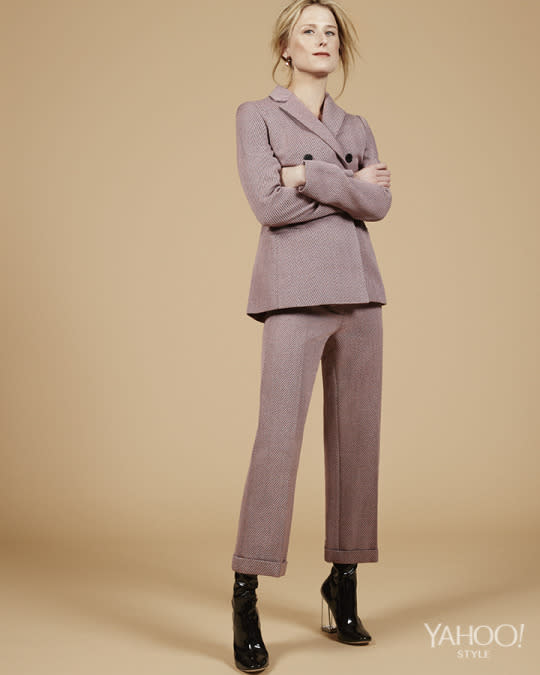 Gummer in a Dior suit.